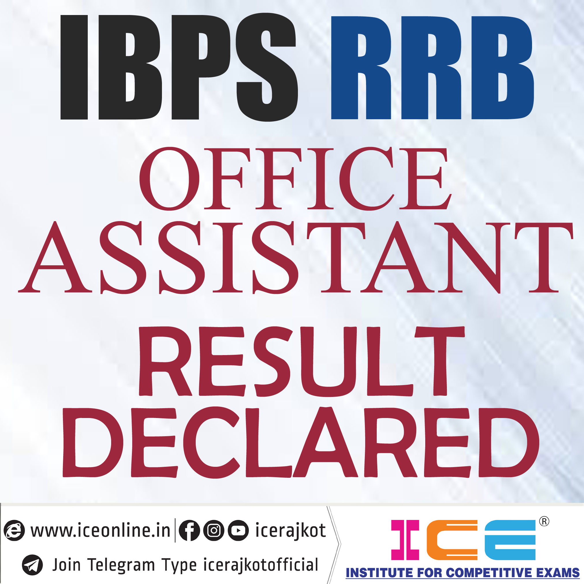 IBPS CRP RRB Office Assistant Result Declare 2019