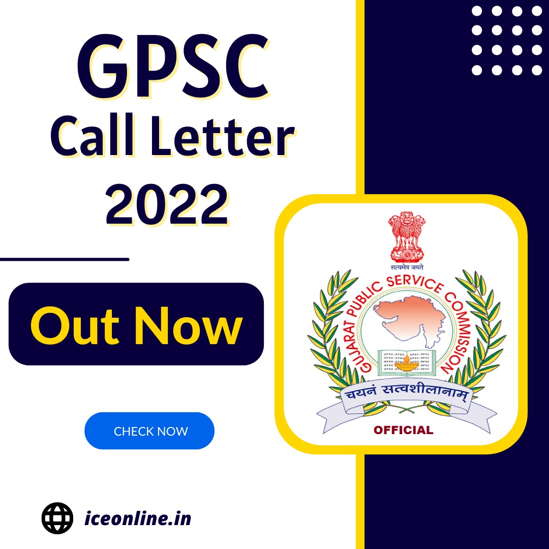 GPSC OJAS Call Letter 2022 for DYSO, EE, ACF, Municipal Accounts Officer